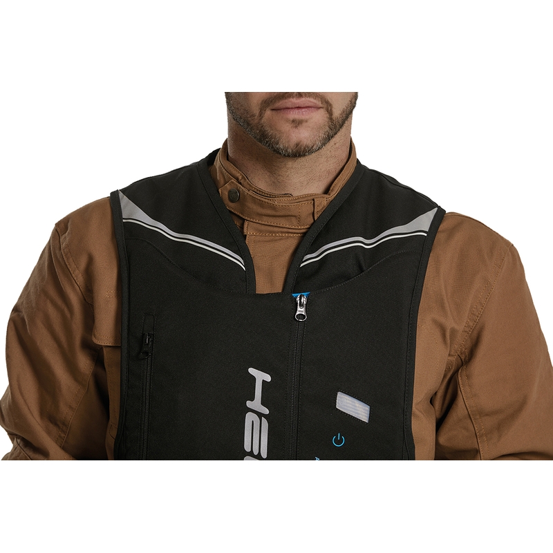 Vestă airbag Helite Double Turtle Hivis verde-galben