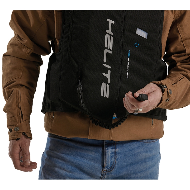 Vestă airbag Helite Double Turtle Hivis verde-galben