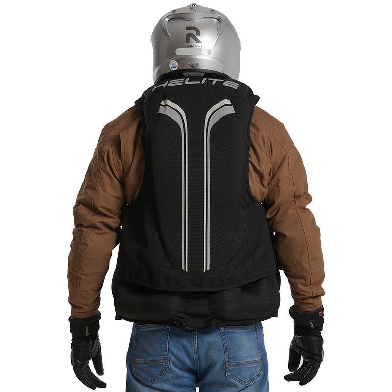 Vestă airbag Helite Double Turtle Hivis verde-galben