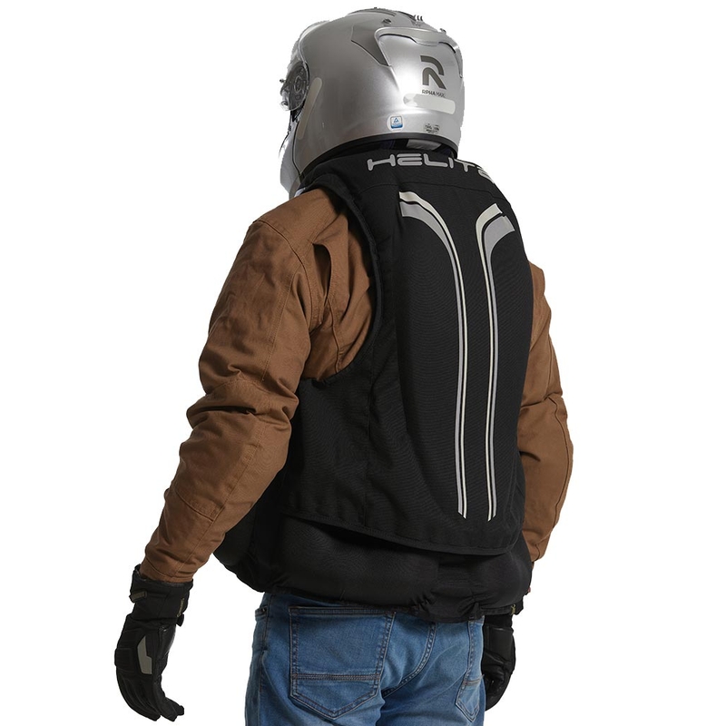 Vestă airbag Helite Double Turtle Hivis verde-galben