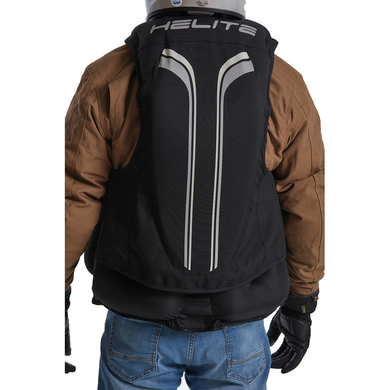 Vestă airbag Helite Double Turtle Hivis verde-galben