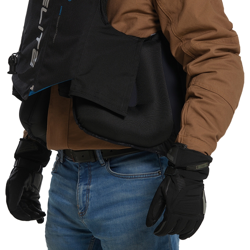 Vestă airbag Helite Double Turtle Hivis verde-galben