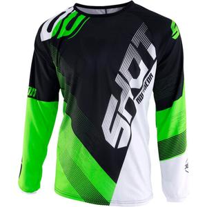 Tricou de motocros Shot DEVO Ultimate negru-fluo verde