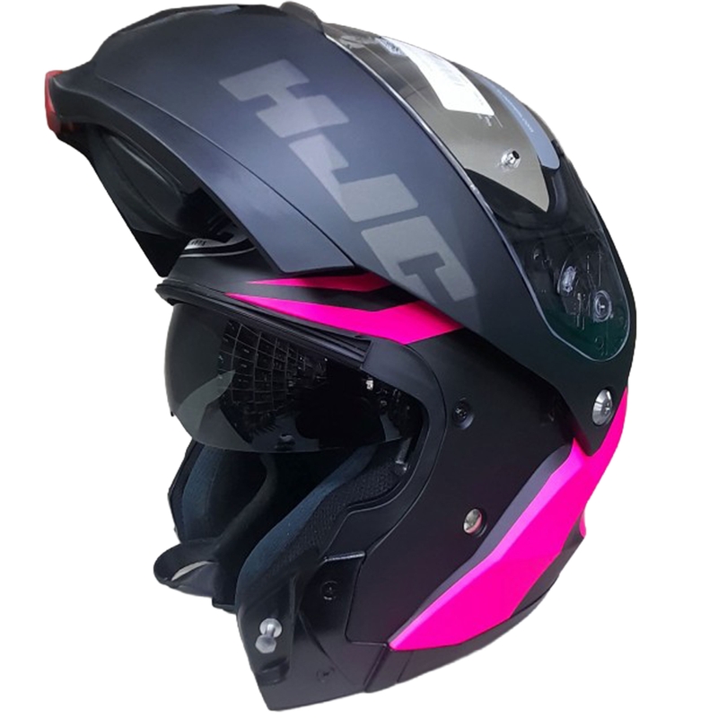 Cască de motocicletă pliabilă HJC C91N Nepos MC8SF negru-roz