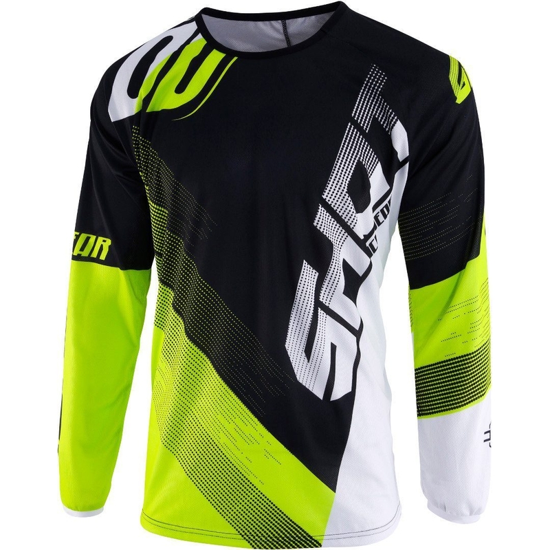Tricoul de motocros Shot DEVO Ultimate negru-fluo galben