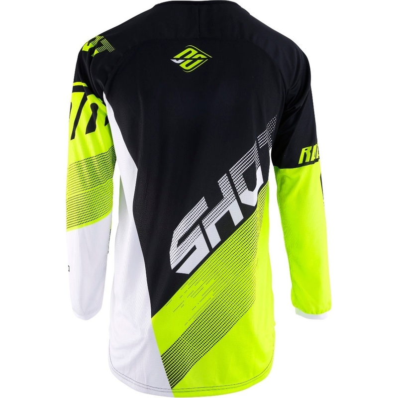 Tricoul de motocros Shot DEVO Ultimate negru-fluo galben