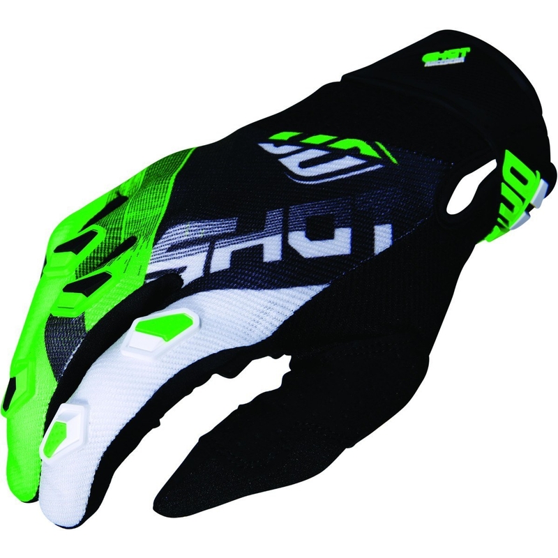Mănuși de motocros Shot DEVO Ultimate negru-fluo verde