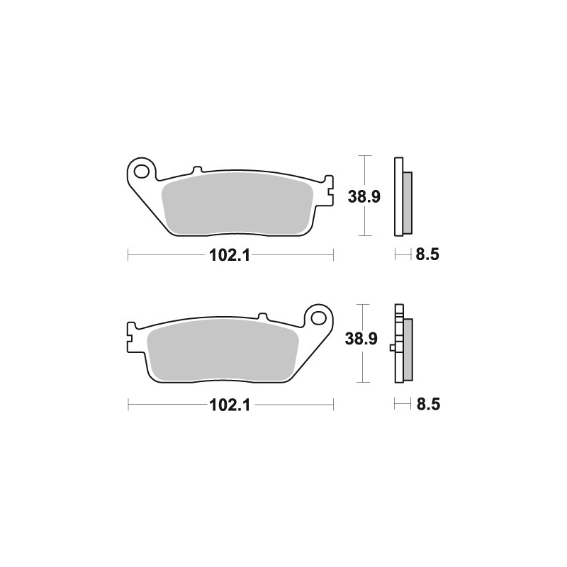 Placute de frana BREMBO CC SCOOTER pentru KYMCO Xciting 500 2004-2015, KYMCO Xciting 400 / S / VS 2012-2014