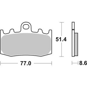Placute de frana BREMBO 07BB26SA