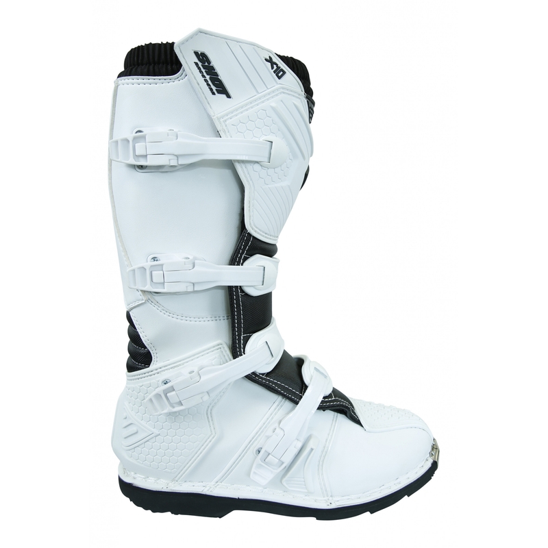 Shot X10 alb alb cizme de motociclete lichidare
