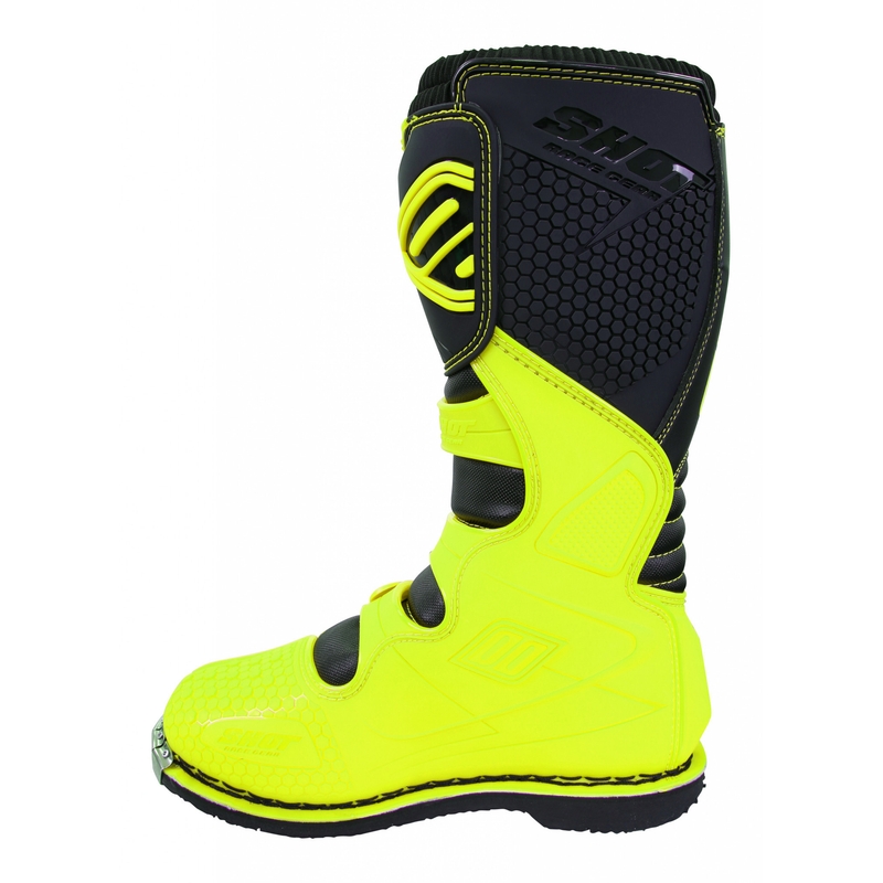 Shot X10 Negru-Fluo negru-galben Galben  cizme de motociclete lichidare