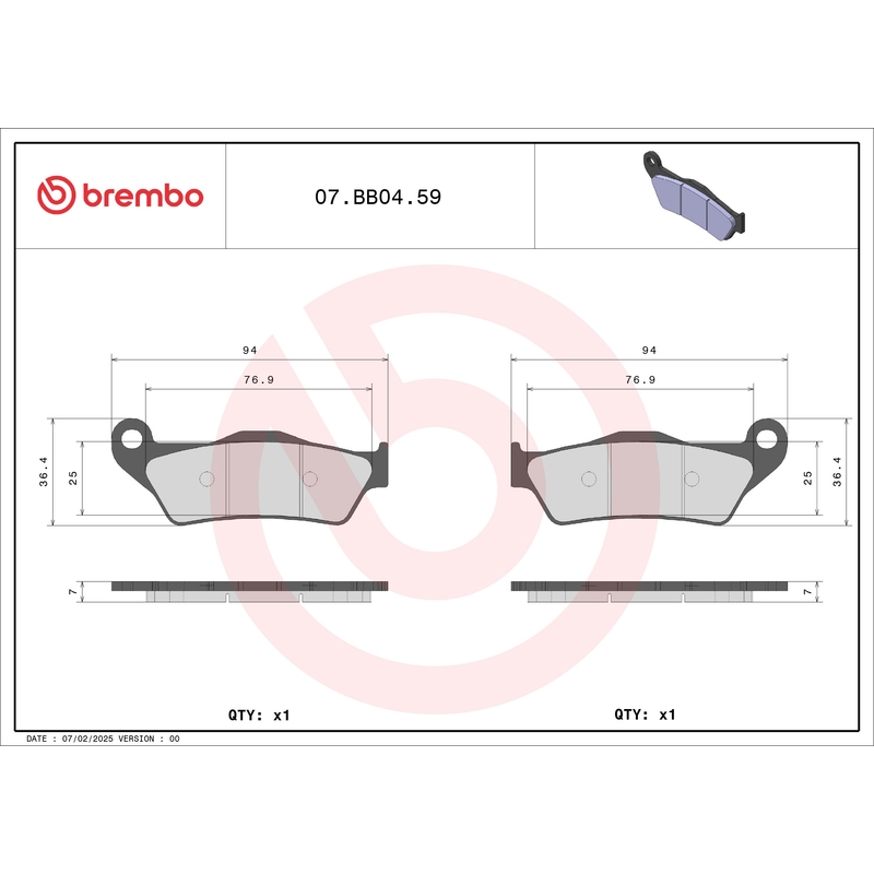 Placute de frana BREMBO GENUINE