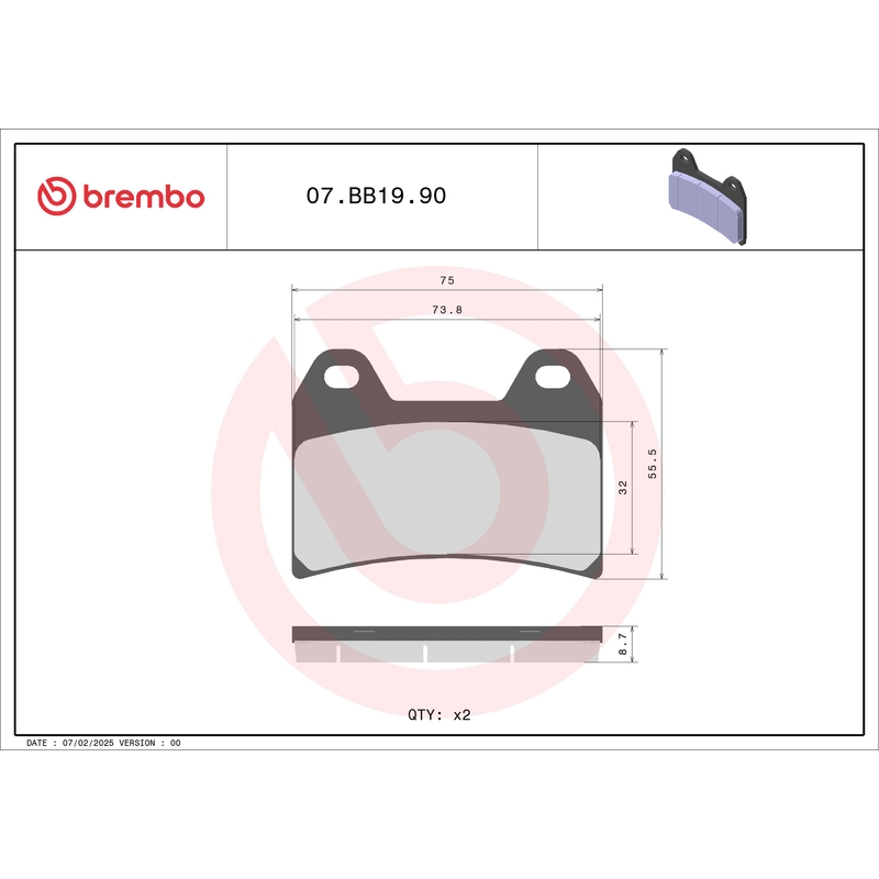 Placute de frana BREMBO GENUINE