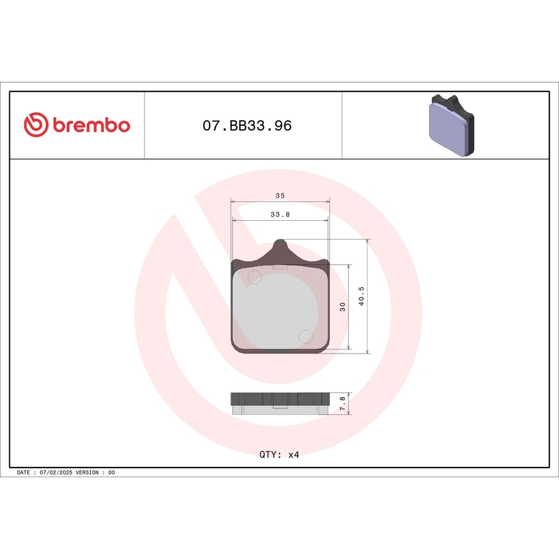 Placute de frana BREMBO GENUINE