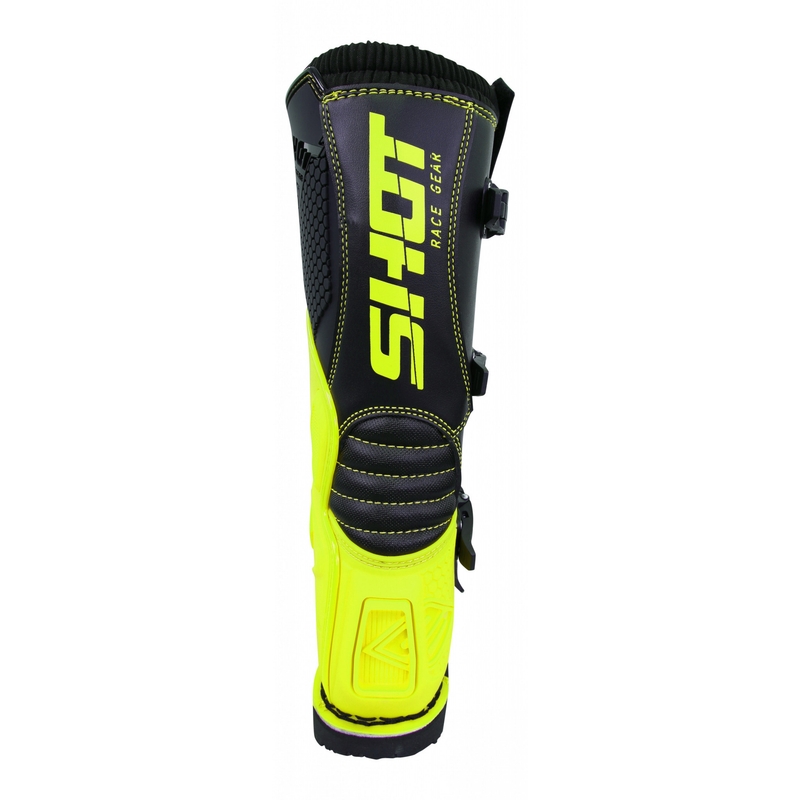 Shot X10 Negru-Fluo negru-galben Galben  cizme de motociclete lichidare