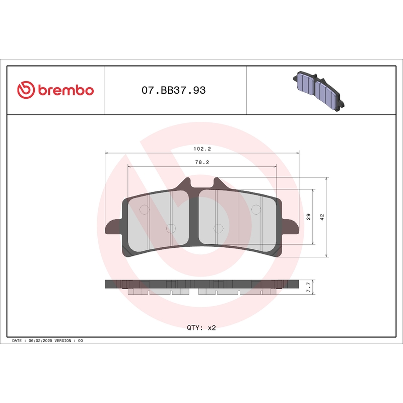 Placute de frana BREMBO GENUINE