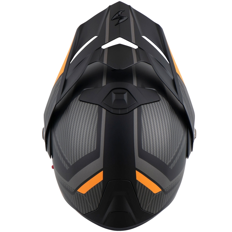 Cască de motocicletă rabatabilă Scorpion ADX-2 LEWIS negru-portocaliu mat
