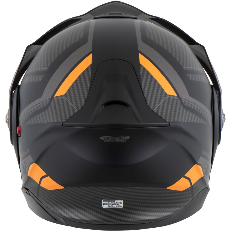 Cască de motocicletă rabatabilă Scorpion ADX-2 LEWIS negru-portocaliu mat