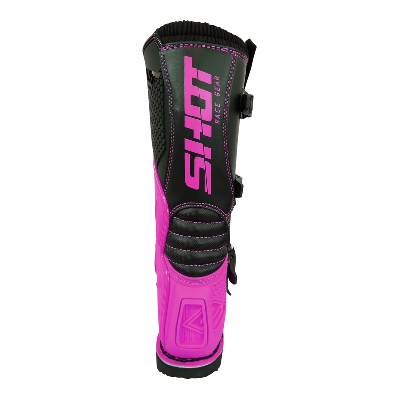 Shot X10 Negru-Fluo negru roz Cizme de motociclete lichidare
