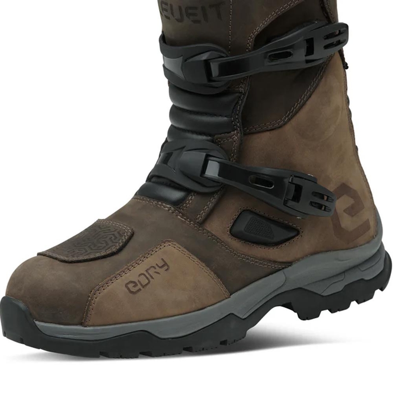 Ghete moto Eleveit X Land ADV Low E-Dry maro
