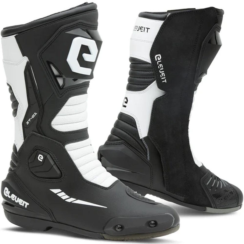 Ghete motociclete Eleveit ST-01 negru-alb