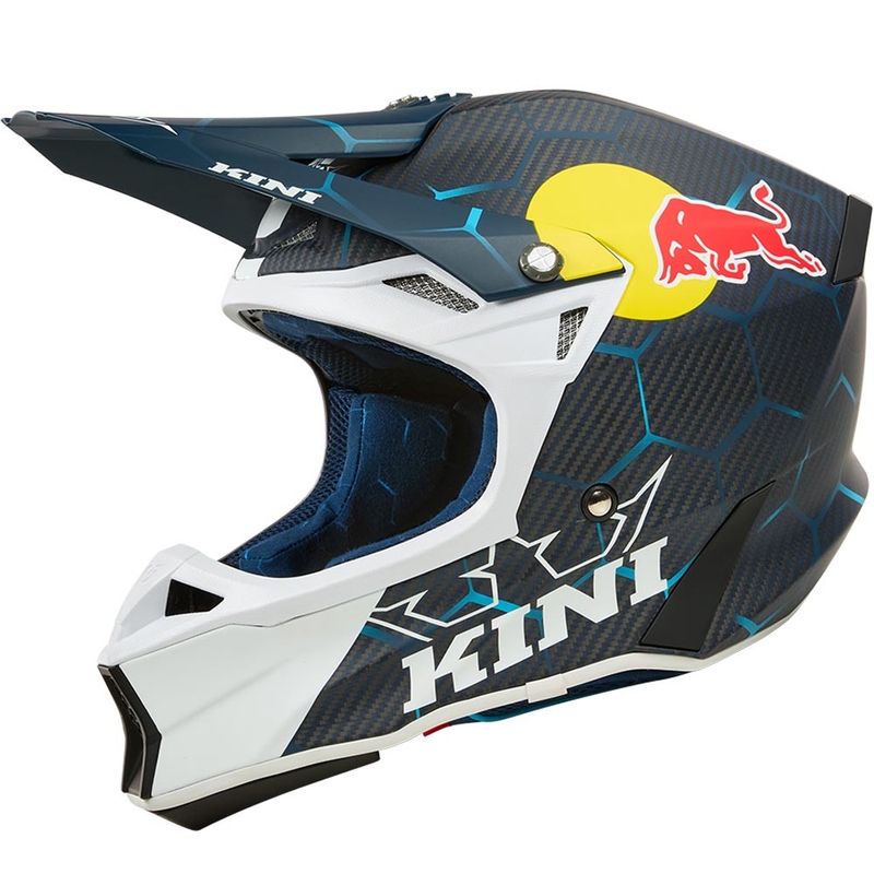 Cască motocross KINI Red Bull MXC2 2.0 albastru-alb
