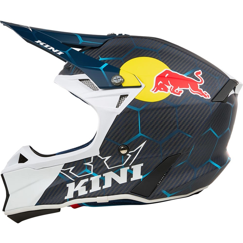 Cască motocross KINI Red Bull MXC2 2.0 albastru-alb