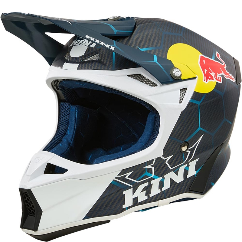 Cască motocross KINI Red Bull MXC2 2.0 albastru-alb
