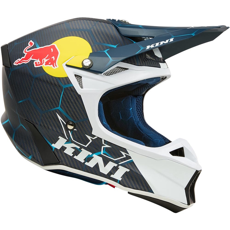 Cască motocross KINI Red Bull MXC2 2.0 albastru-alb