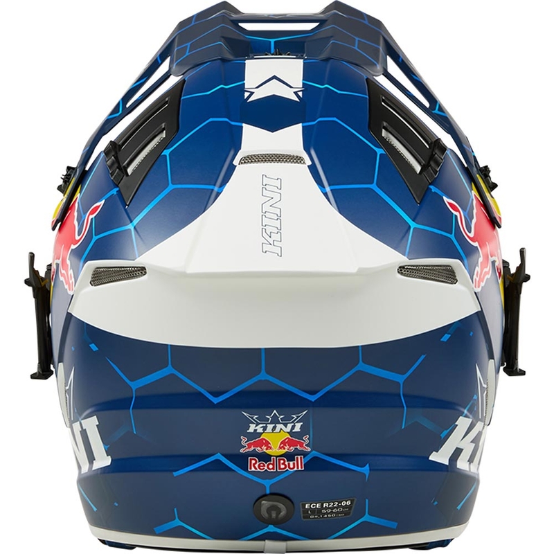 Cască motocross KINI Red Bull EXC albastru-alb
