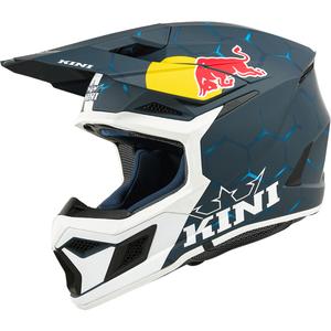 Cască motocross pentru copii KINI Red Bull MX3 1.0 albastru-alb