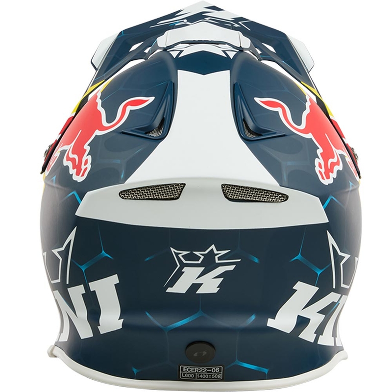 Cască motocross KINI Red Bull MXC1 1.0 albastru-alb