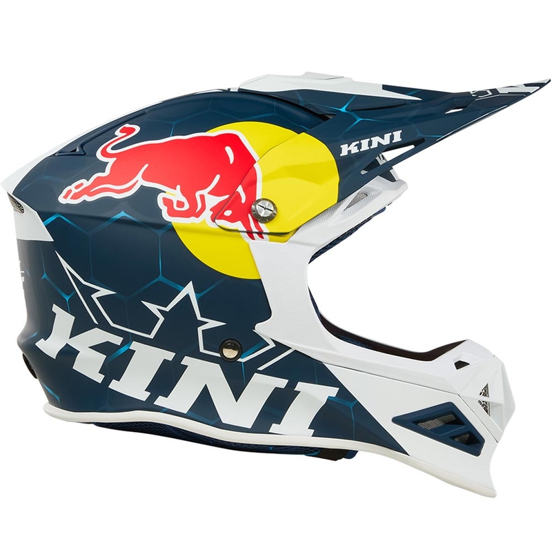 Cască motocross KINI Red Bull MXC1 1.0 albastru-alb