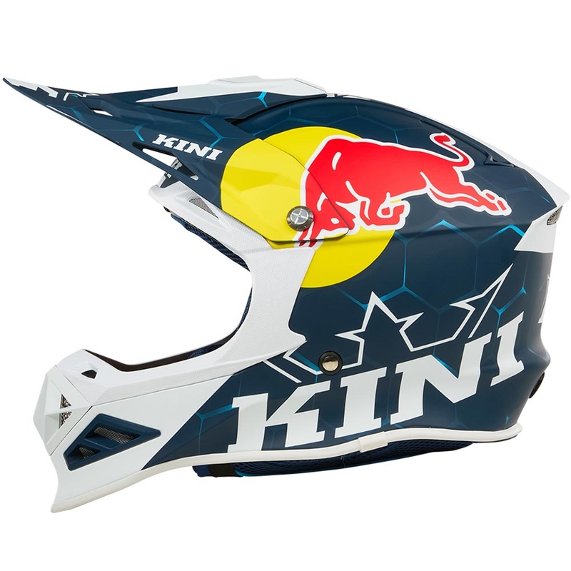 Cască motocross KINI Red Bull MXC1 1.0 albastru-alb