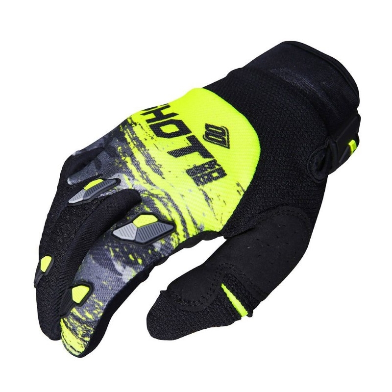 Mănuși de motocros Shot CONTACT Counter gri-galben-fluo