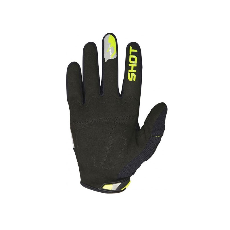 Mănuși de motocros Shot CONTACT Counter gri-galben-fluo