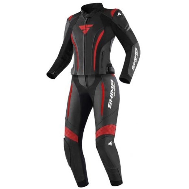 Costum motociclist Shima Miura 2.0 dama negru-rosu