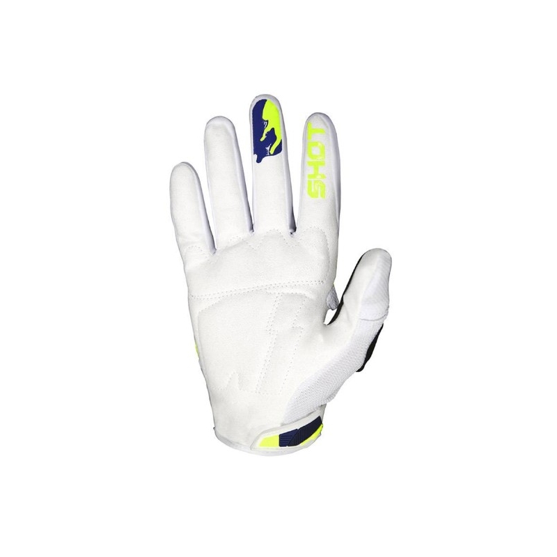 Mănuși de motocros Shot CONTACT Counter albastru-alb-alb-albastru-fluo galben