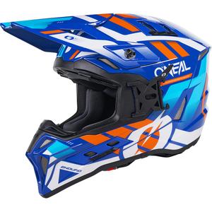 Cască motocross O´Neal EX-SRS Albastru praf-portocaliu
