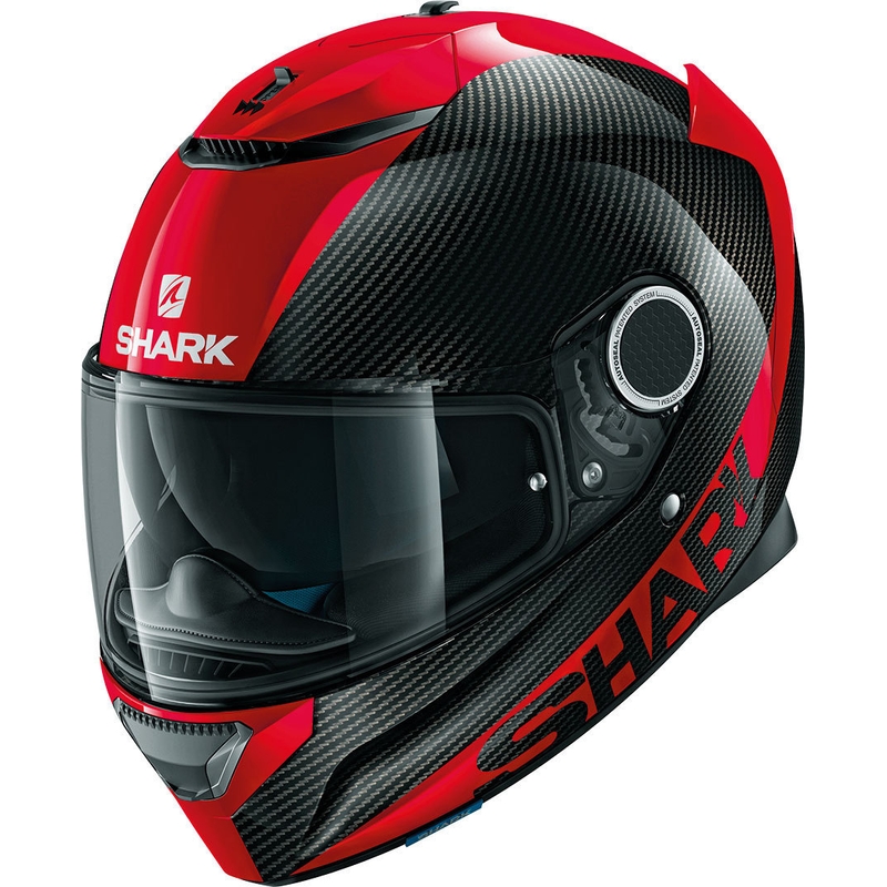 Cască integrală SHARK SPARTAN CARBON Skin negru-roșu