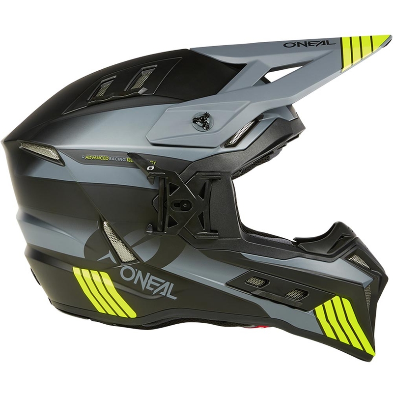 Cască motocross O´Neal EX-SRS Hitch negru-gri-galben fluo