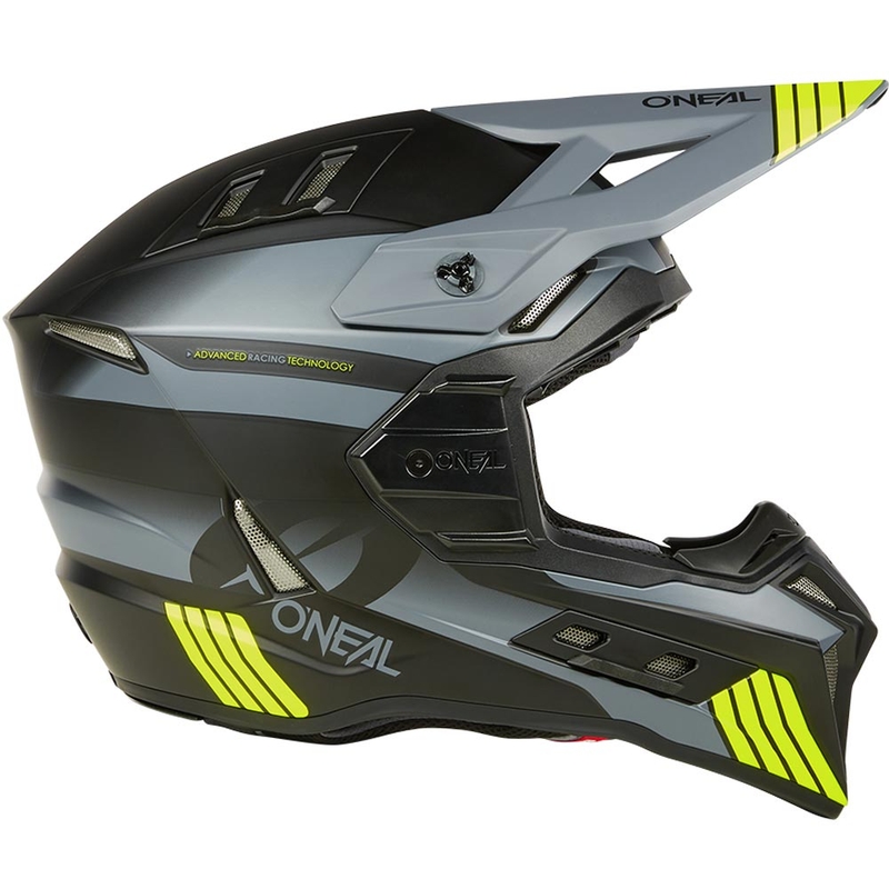 Cască motocross O´Neal EX-SRS Hitch negru-gri-galben fluo