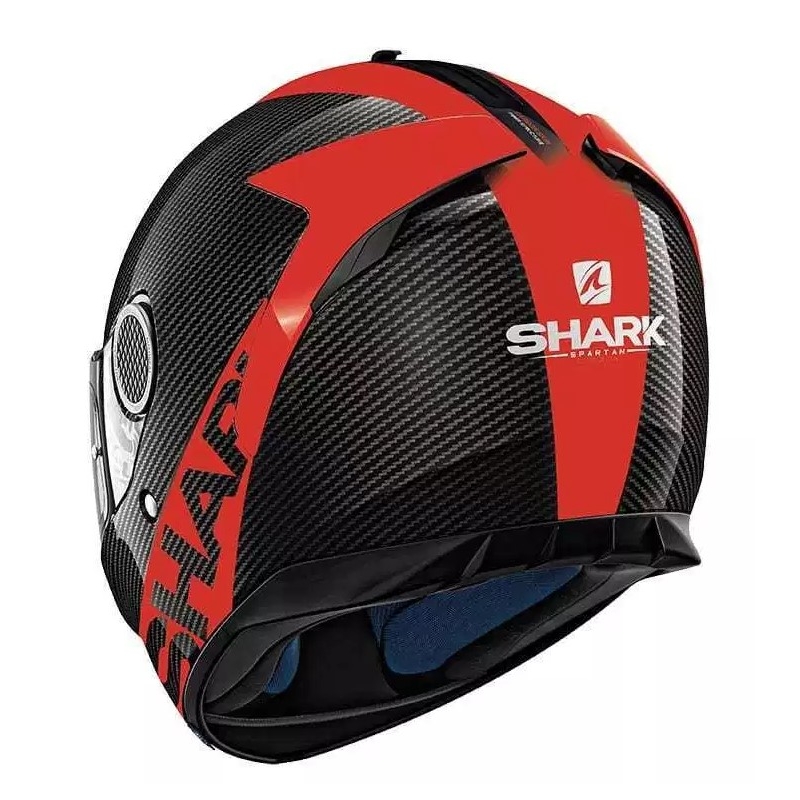 Cască integrală SHARK SPARTAN CARBON Skin negru-roșu