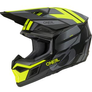 Cască motocross O´Neal 3SRS Ride negru mat-gri-galben fluo