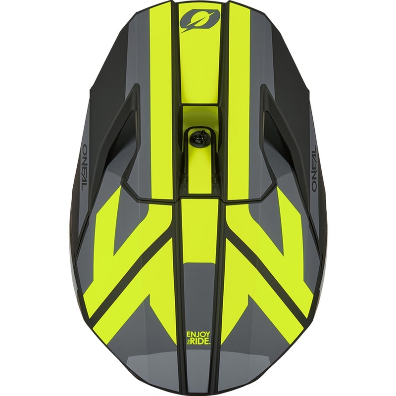 Cască motocross O´Neal 3SRS Ride negru mat-gri-galben fluo