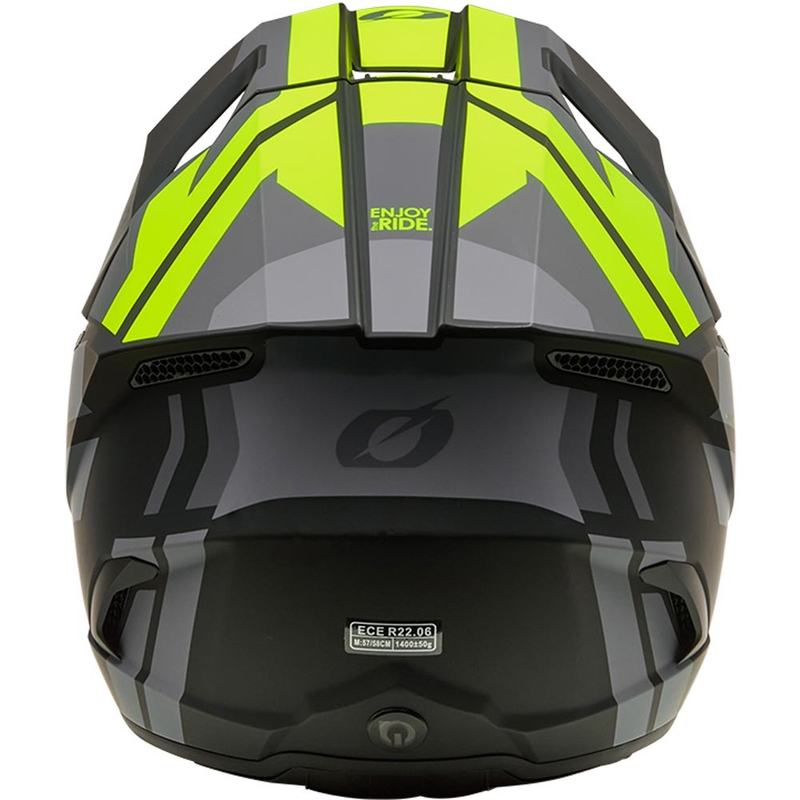 Cască motocross O´Neal 3SRS Ride negru mat-gri-galben fluo