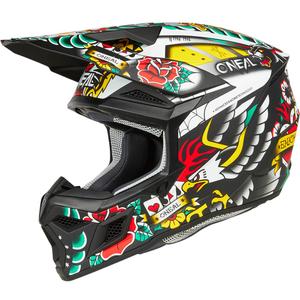 Cască motocross pentru copii O'Neal 3SRS Inked multicoloră