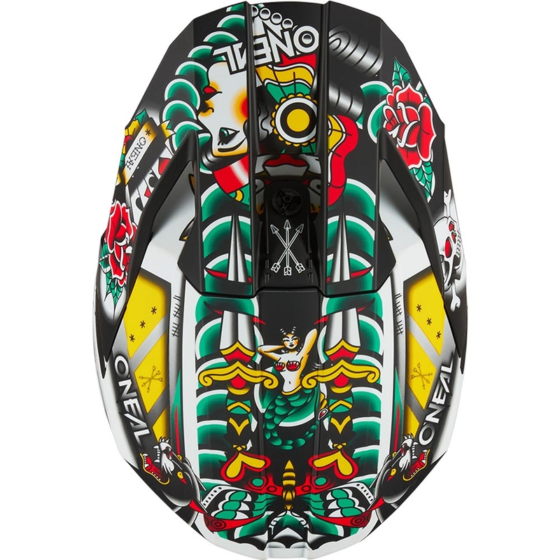 Cască motocross pentru copii O'Neal 3SRS Inked multicoloră