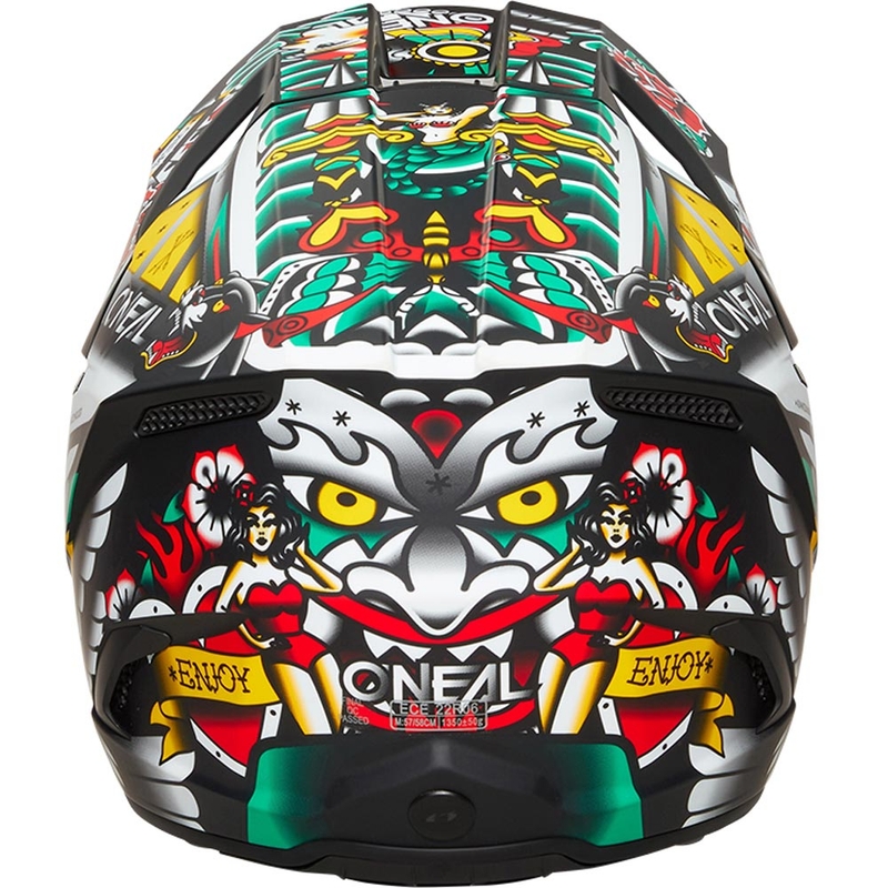 Cască motocross pentru copii O'Neal 3SRS Inked multicoloră