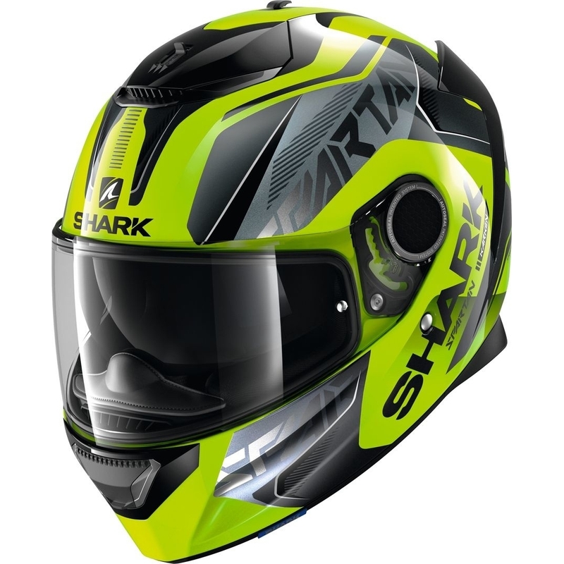 Cască integrală SHARK SPARTAN Karken negru-fluo galben lichidare